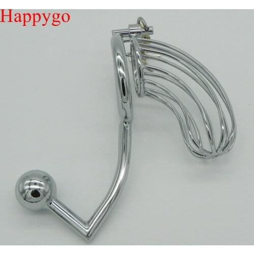 Happygo, S Size Multifunction male chastity lock with Anal Hook,Chastity lock,Penis Ring,Cock Ring,Anal Sex Toy,Fetish CB017s