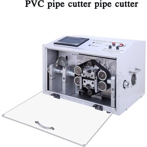 HS-1200 PVC Pipe Cutting Machine PLC Control System Automatic Corrugated Pipe Cutting Machine 220V Desktop Pipe Cutting Machine