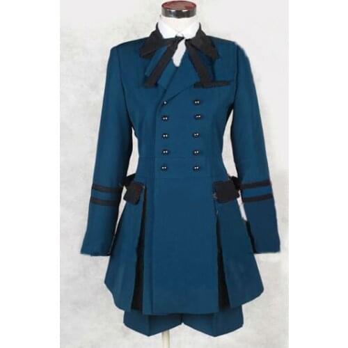 Anime Black Butler Ciel Phantomhive Cosplay Halloween Party Costume Full Set Custom-made for Women Men Costume Free Shipping