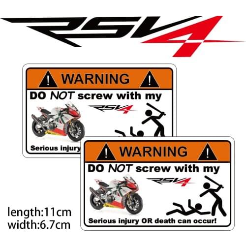 KODASKIN Motorcycle Creative Warning Sticker Decal Accessories for Aprilia RSV4