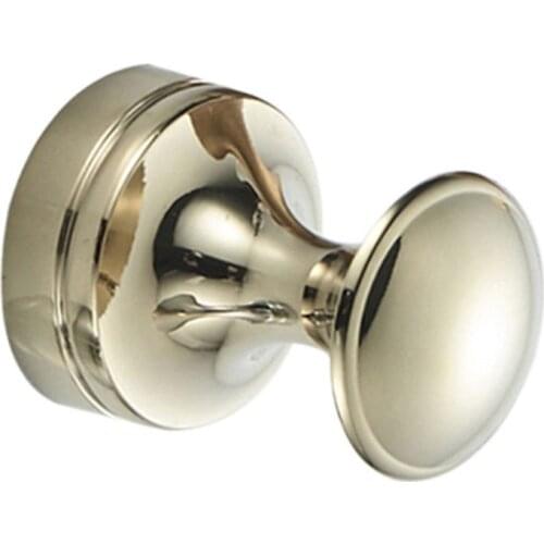 Wall Mount Round Brass Hook Shower Robe Towel Coat Holder Hanger for Bathroom