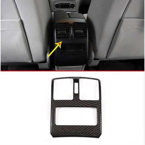 Carbon Fiber Rear Row Seat Air Conditioning Vent Outlet Cover Trim For Mercedes Benz GLK Class X204 200 300 360 Auto Accessories
