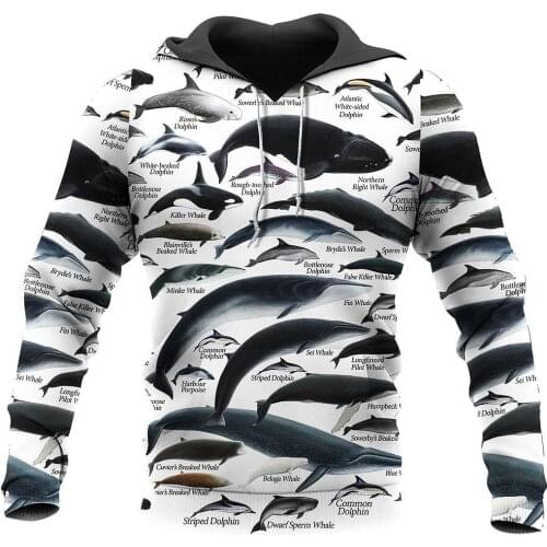 Whales Dolphins 3D Full Printed Jacket Men/women Casual Streetwear Hoodies Boys Hip Hop Hoody Sweatshirts Mens Hipster Clothes