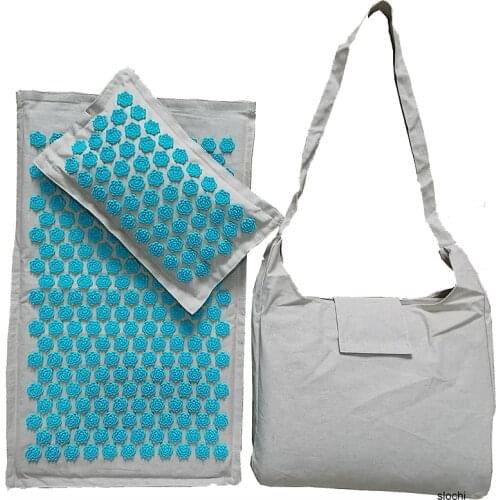 74*44cm Nature Linen Coconut Palm Massage Lotus Spike Acupressure Mat Cushion Yoga Mat Mensaje Messaggio Accupresure Mat