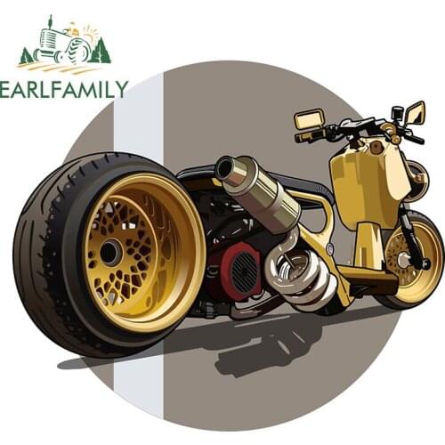 EARLFAMILY 13cm x 9.2cm for Scooter Japan Decal JDM Accessories Auto Fashion Occlusion Scratch 3D Car Stickers VAN Decoration