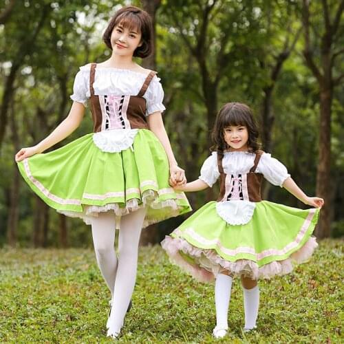 2021 New German Oktoberfest Costume Grass Green Class Activity Performance Costume Cultural Art Festival Skirt
