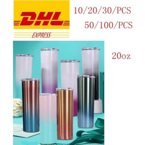 Wholesale 20oz 10/20/25/50/100 pcs 20oz Skinn Tumbler Double Wall Stainless Steel Vacuum Tumbler Vacuum Insulated Straight Cups