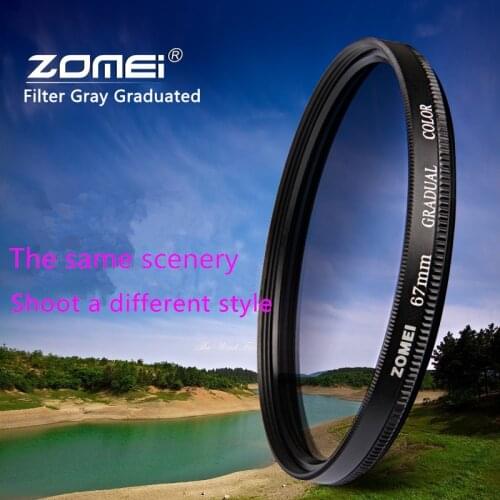 55mm Original Zomei Pro Optical GND Filter Gray Graduated Neutral Density GC Filter for Canon Nikon Tamron Sigma Camera lens