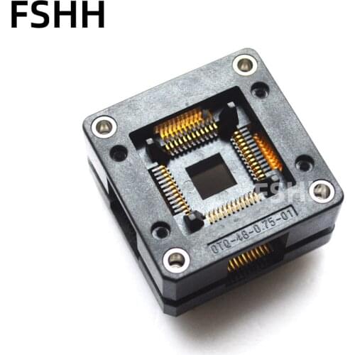OTQ-48-0.75-01 test socket TQFP48/QFP48/LQFP48/CQFP48 ic socket Pitch=0.75mm Size=10x10mm/13x13mm