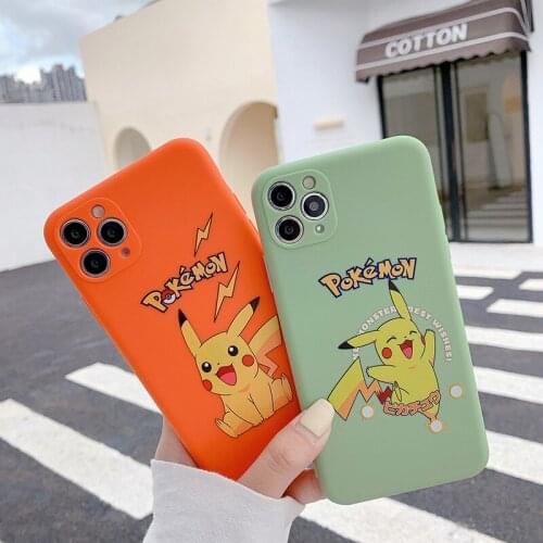 Pokemon Couples Pikachu Phone Case for Iphone7 8P 6 IPhone11 XR X XSMAX Cute Cartoon Silicone Case Couples Valentine Day Present