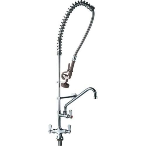 COMMERCIAL KITCHEN SINK TAP PRE-RINSE SPRAY ARM SET UNIT TWIN FEED MIXER RINSER
