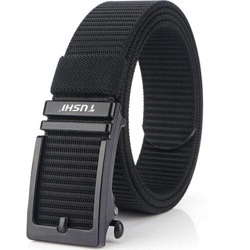 New Automatic Buckle Nylon Belts For Men Business Fashion Canvas Designer Belt Casual Trousers Wearable Breathable Mens Belt