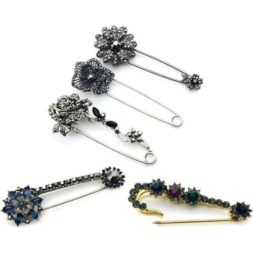 SHARPPIN Rhinestone Brooches Sweater Cardigan Scarf Clips For Women Fashion Clothing Accessories