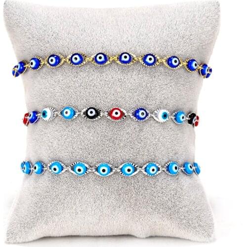 Turkish Lucky Evil Eye Bracelet For Women Blue Eyes Bead Handmade Bracelet Bangles Couple Friendship Birthday Party Jewelry Gift