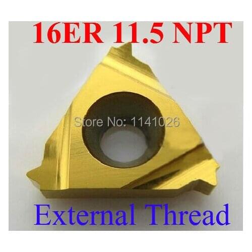 16ER 11.5 NPT Carbide Threading Inserts External Threading Insert Indexable Lathe Inserts for Threaded Lathe Holder