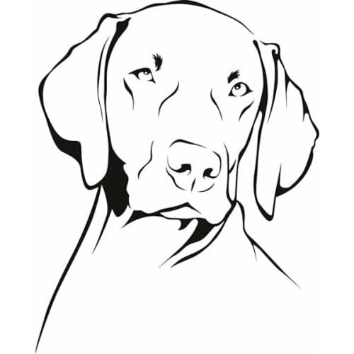13CMX16CM Weimaraner Dog Animals Pets KK Vinyl Decal Car Sticker Cartoon Black/Silver Car Accessories