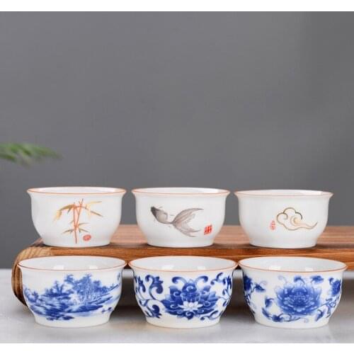 NEWYEARNEW 1piece Retro Ceramic Tea Wine Cup Set Accessorie Tableware Wedding Business Gift