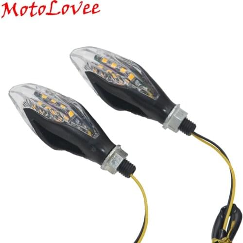 1 Pair M10 LED Universal Motorcycle Turn Signal Light Yellow Blue Color 12V turning Indicator Blinker Flash Lamp Motor Refit