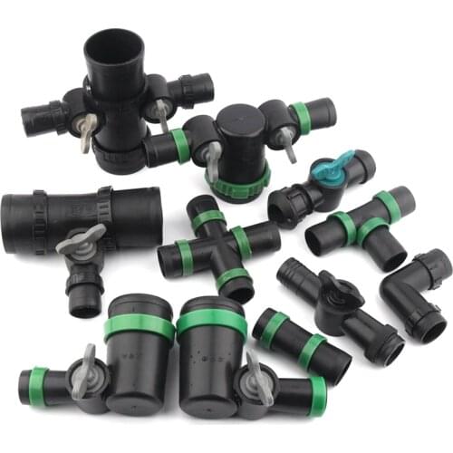 1"Φ28mm 2"Φ50mm Thin Soft Spray Tape Connector Valve Micro Sprinkling Irrigation Water Pipe Drip Hose Joints Pipe Fittings