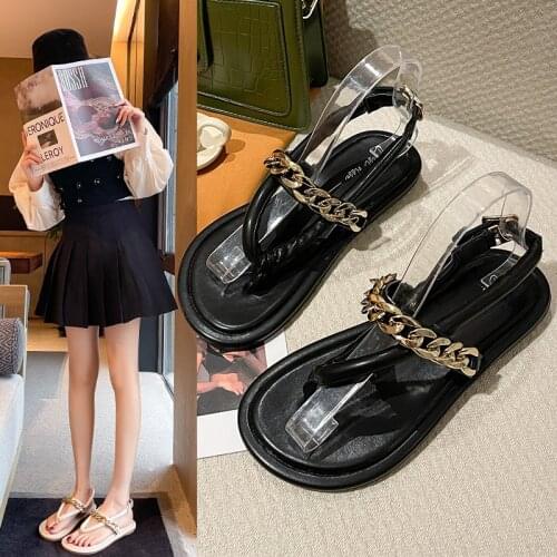 2021 Summer Womens Shoes Flat Sandals Toe Fashion Retro Fairy Flip Flops Peep Toe Sandals Fashion Shoes