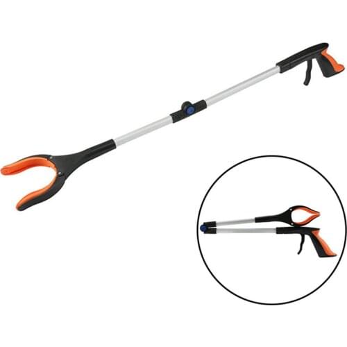 32inch Foldable Long Trash Clamps Grab Pick Up Tool Folding Garbage Clip Curved Handle Design Portable Trash Pickup Grabber Tool