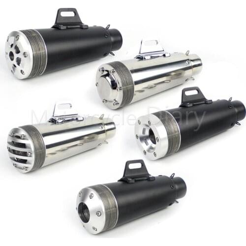 51mm Motorcycle Exhaust Pit Bike Escape Moto Super Pipe Motorbike Trap For Retro Right Left Side Cafe CBR650 S650 Vintage Glide