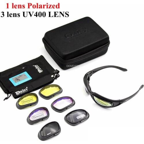Army Tactical Glasses Daisy C3 Outdoor Hunting Hiking Eyewear UV Protection Sunglasses 4 Lens Military Airsoft Paintball Glasses