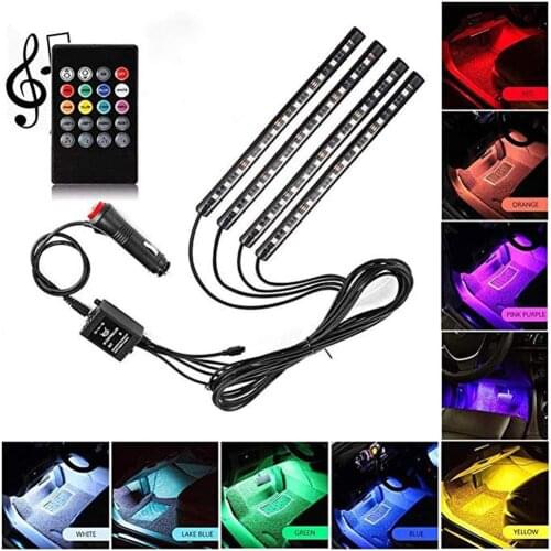 Car LED Strip Lights 12V underground foot light 5050 waterproof flexible