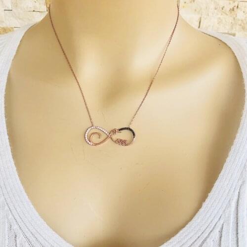 Endless Ata 925 Sterling Silver Necklace Women Girls Gift Jewelry Accessories Fashion Handmade Elegant Chain