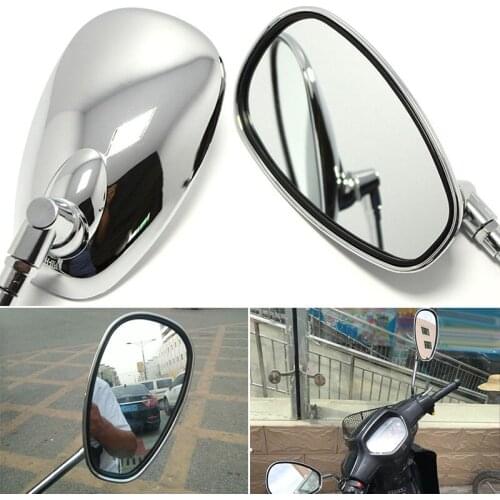 Universal Motorcycle Motorbike Large Vision Long Stem Rear view Side Mirrors New