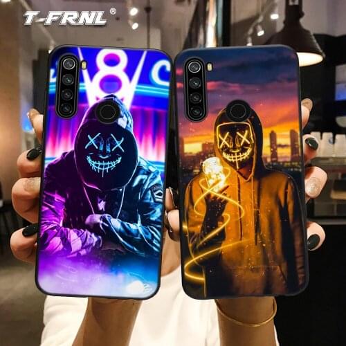 For Redmi note 7 7A 8 8A Pro 8T 9 Pro Max 9S case for Redmi note 9S case Mi A3 lite CC9 Note 10 Redmi 10X Pro TPU case Neon Mask