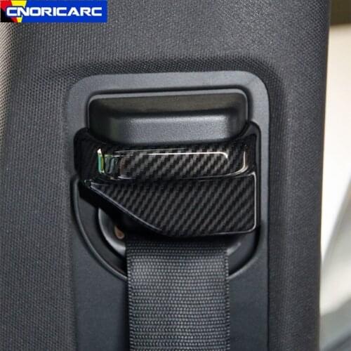 Carbon Fiber Color Car Seat Safety Belt Cover Sticker Trim Decoration For Mercedes Benz E S Class W213 Interior Accessories