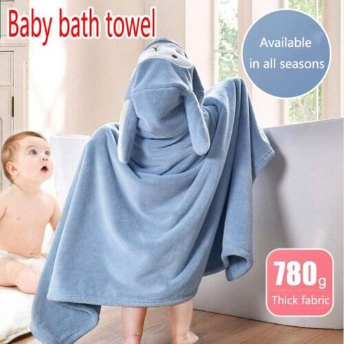 Baby bath towel cloak cartoon hoodie rabbit cloak girl boy pajamas bath towel children soft bathrobe pajamas children