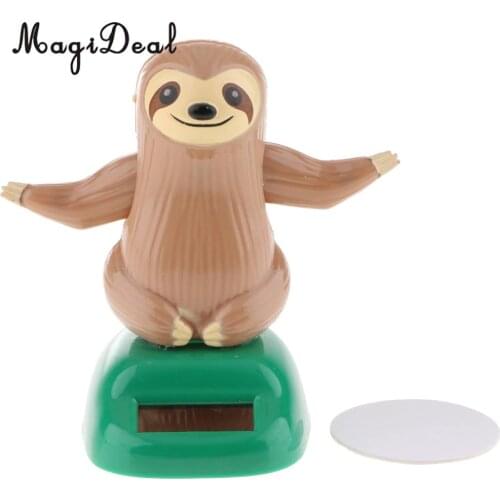 MagiDeal Solar Powered Swing Animal Figure Toy Car Decor Home Decor Gift