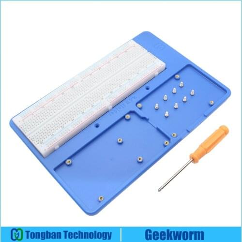 Raspberry Pi 3 B+ RAB Holder Breadboard ABS Case Education Platform w/ 830 Breadboard for Arduino UNO Mega 2560 Raspberry Pi