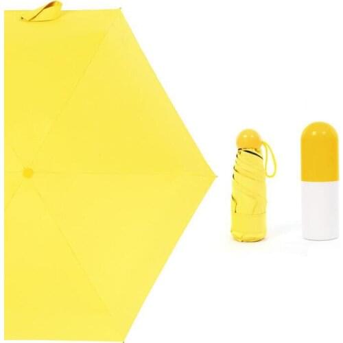 Small Fashion Folding Capsule Umbrella Rain Women Gift Men Mini Pocket Parasol Girls Anti-UV Waterproof Portable Travel UMBRELLA
