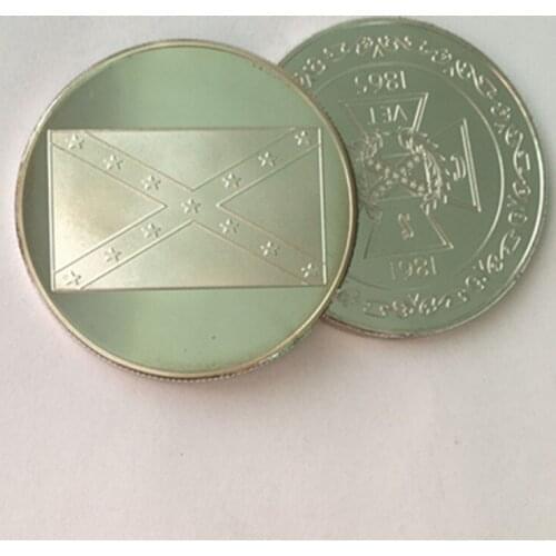 20 pcs The American union coins VET 1861 to 1865 silver plated 40 mm badge souvenir home decoration collectible coin