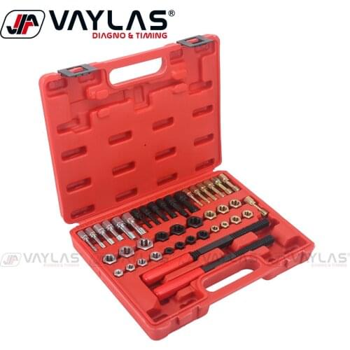 Thread Restorer Tools Set Universal 42Pcs Metric Sizes UNF and UNC Fractional and Metric Thread Restorer Kit