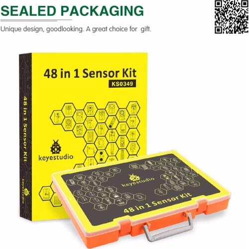 NEWEST!Keyestudio 48 in 1 Sensor Starter Kit With Gift Box For Arduino DIY Projects (48pcs Sensors)
