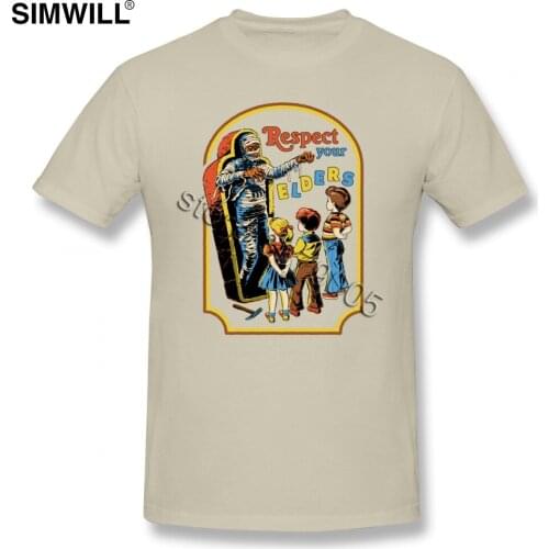 Awesome Mens Respect Your Elders T-Shirt Oversize Eco Cotton Tee Short Sleeve TShirts Crew Neck Casual T Shirt Gift Idea