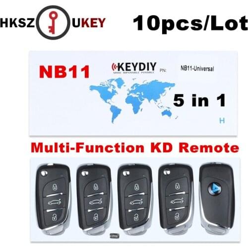 HKSZUKEY 10pcs/lot KEYDIY 3 Button NB11 DS Remote Key for Peugeot/Citroen/Renault NB11-ATT-36/46 for KD900/URG200/KD900+/KD200