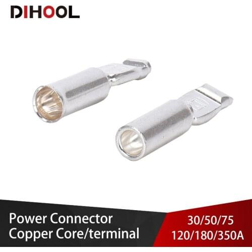Power Connector Copper Terminals 30A 50A 120A 180A 350A DC 600V Battery Connectors Copper Core for Electric Car Battery Plug