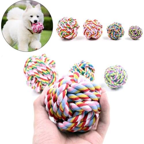Random Color Pet Dog Chew Rope Ball Toy for Small Medium Dogs Mascotas Accessories Bite Resistant Puppy Cat Play Toys Supplies