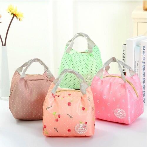 Cold and warm insulation bag thickened peach skin cashmere Bento pack ice pack student portable waterproof lunch box bag