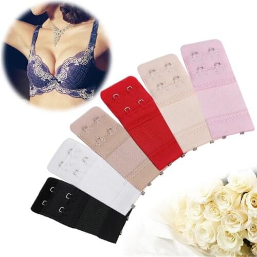 1 Pcs 2 Hook Bra Extender For Womens Elastic Bra Extension Strap Hook Clip Expander Adjustable Belt Buckle Underwear Buckle