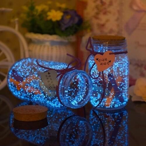 Party Decoration DIY Glow Gravel Wedding Decoration Luminous Noctilucent Sand Fish Tank Aquarium Fluorescent Particles
