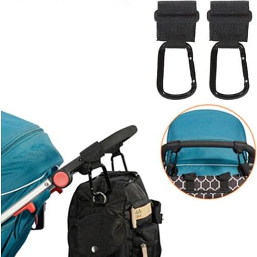 2pcs/Set Stroller Hooks Wheelchair Stroller Pram Carriage Bag Hanger Hook Baby Strollers Shopping Bag Clip Stroller Accessories