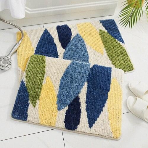 Water Absorption Bath Mat Set Anti-slip Bathroom Mat next to Washing Machine Living Room Bedroom Toilet Floor Carpet