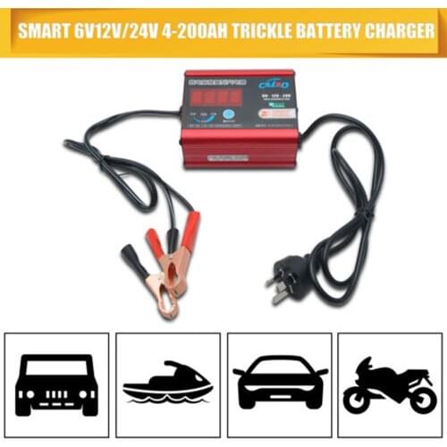 6V/12V/24V Car Battery Charger Automatic Intelligent Pulse Repair Type 6AH-200AH UK Plug