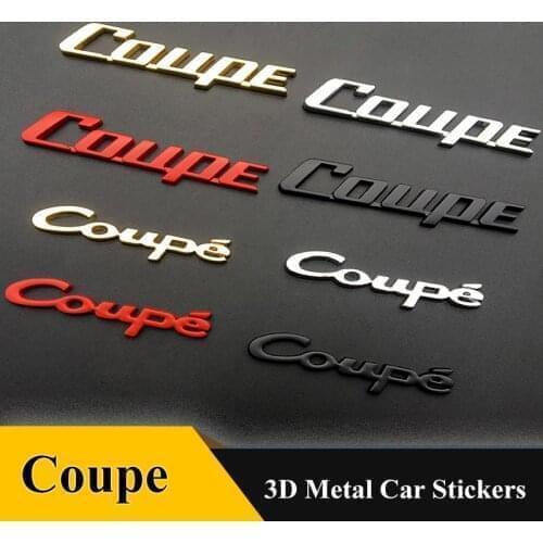 1pcs 3D metal coupe Car Stickers Emblem Decal Door Window Body Badge car styling For Hover H6 M3 H5 H2 AUDI BMW Benz VW Toyota